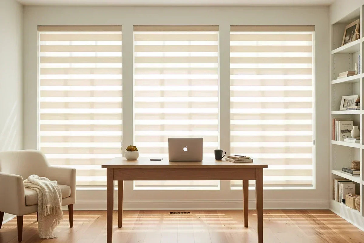 Zebra Shades for Home Office: Light, Glare & Care Guide