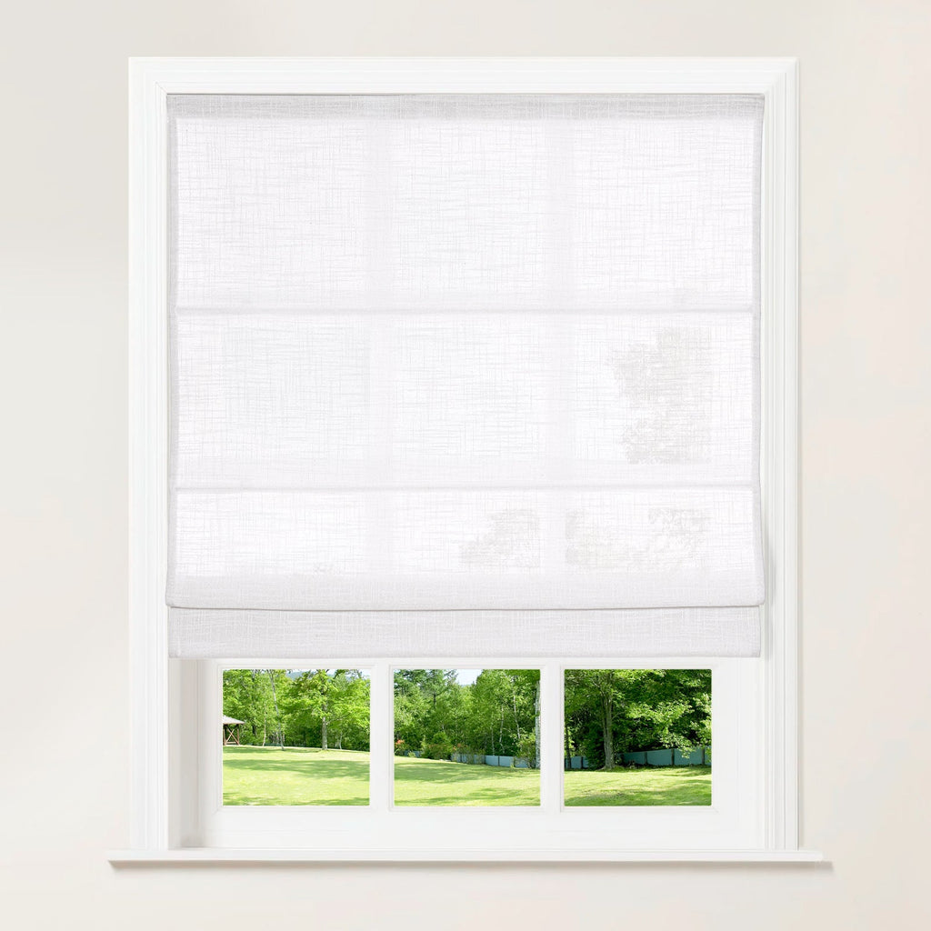 Custom Roman Shades – Linen & Blackout
