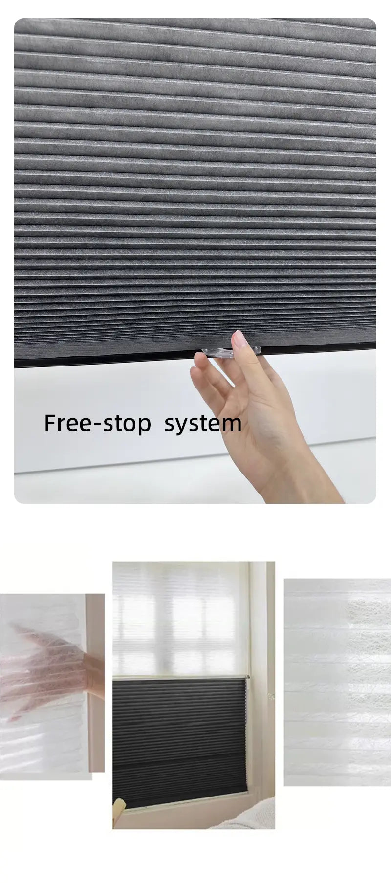 Cordless Day & Night Cellular Shades Room Darkening for Soft Light and Privacy