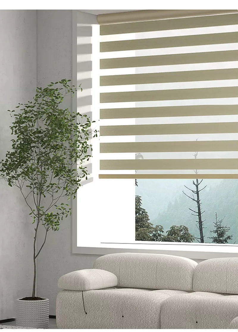 Custom Blackout Zebra Blinds - Made to Measure Cordless Shades