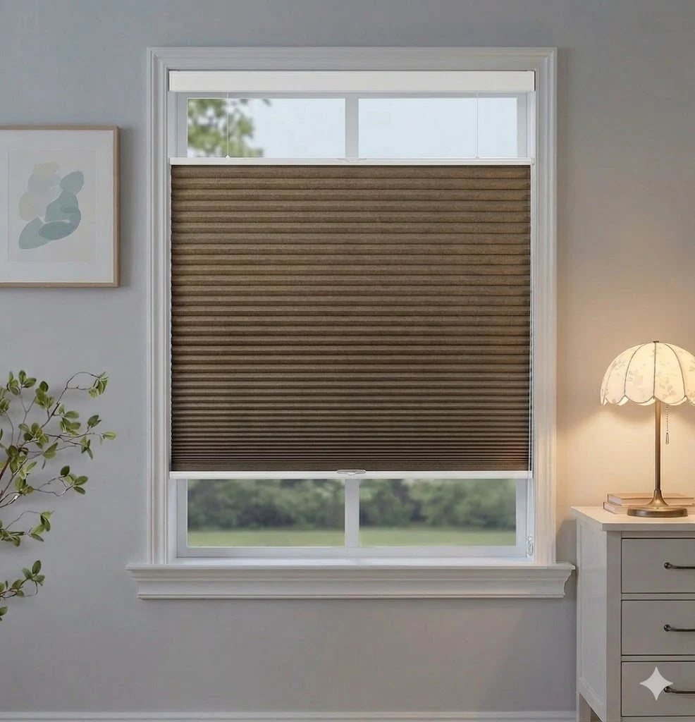 Rider honeycomb curtain semi-blackout, vertical cellular design for privacy and soft light