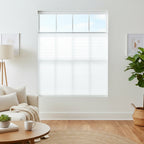 TDBU top-down bottom-up light filtering cellular shades in living room — custom cordless honeycomb blinds for US, Canada and Australia
