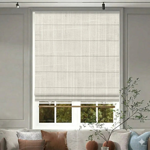 Total privacy blackout cordless Roman shades in master bedroom — 100% light blocking custom window blinds for US, Canada and Australia
