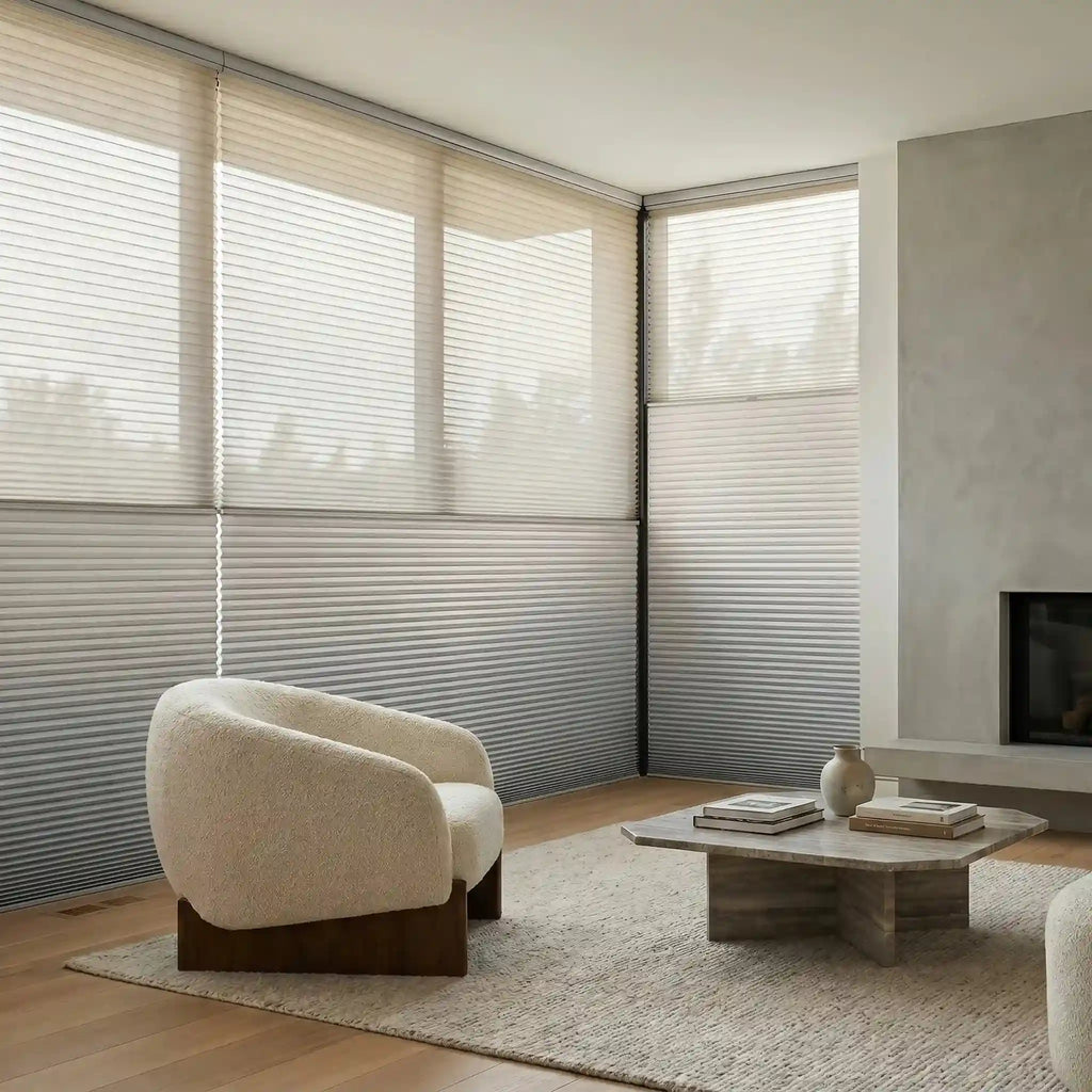 No Drill Day and Night Cellular Shades | Tension Mount Honeycomb Blinds