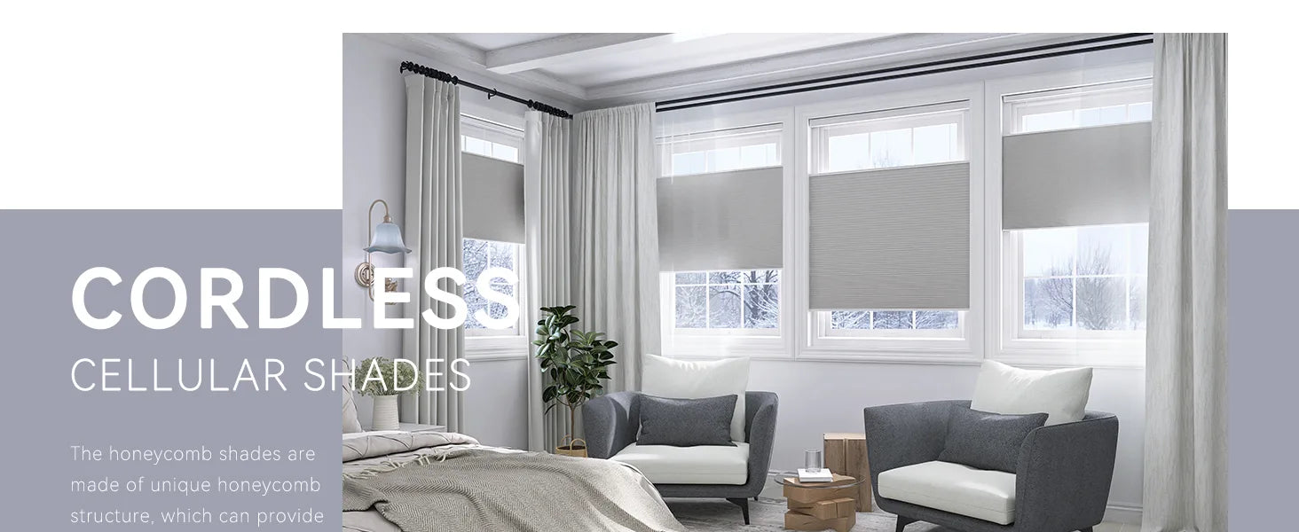 Up & Down Honeycomb Blinds, Light Filtering Blinds