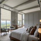 Total Privacy Blackout Cordless Roman Shades for Master Bedroom