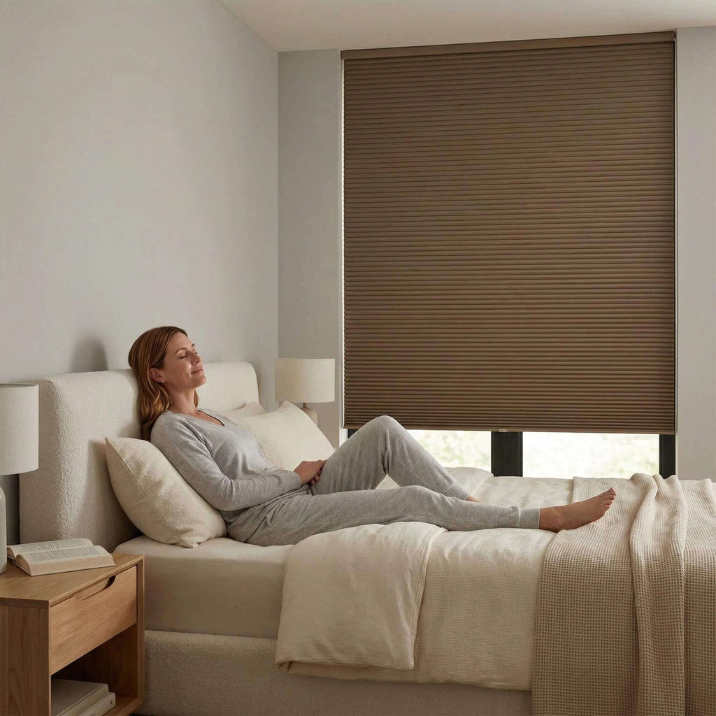 Honeycomb cellular shades for privacy and light control — custom size, factory direct, ships to US, Canada, Australia