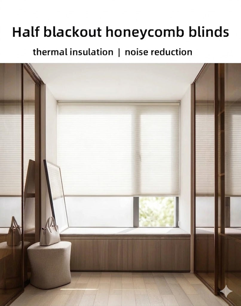 Light Filtering Cellular Shades for Soft Light and Privacy