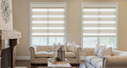 No Drill Zebra Blinds | Cordless Day Night Sheer Roller Shades – Easy Renter-Friendly Installation