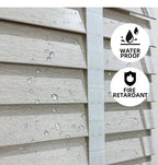 Custom Waterproof Cordless Faux Wood Blinds for Bathrooms and Kitchens