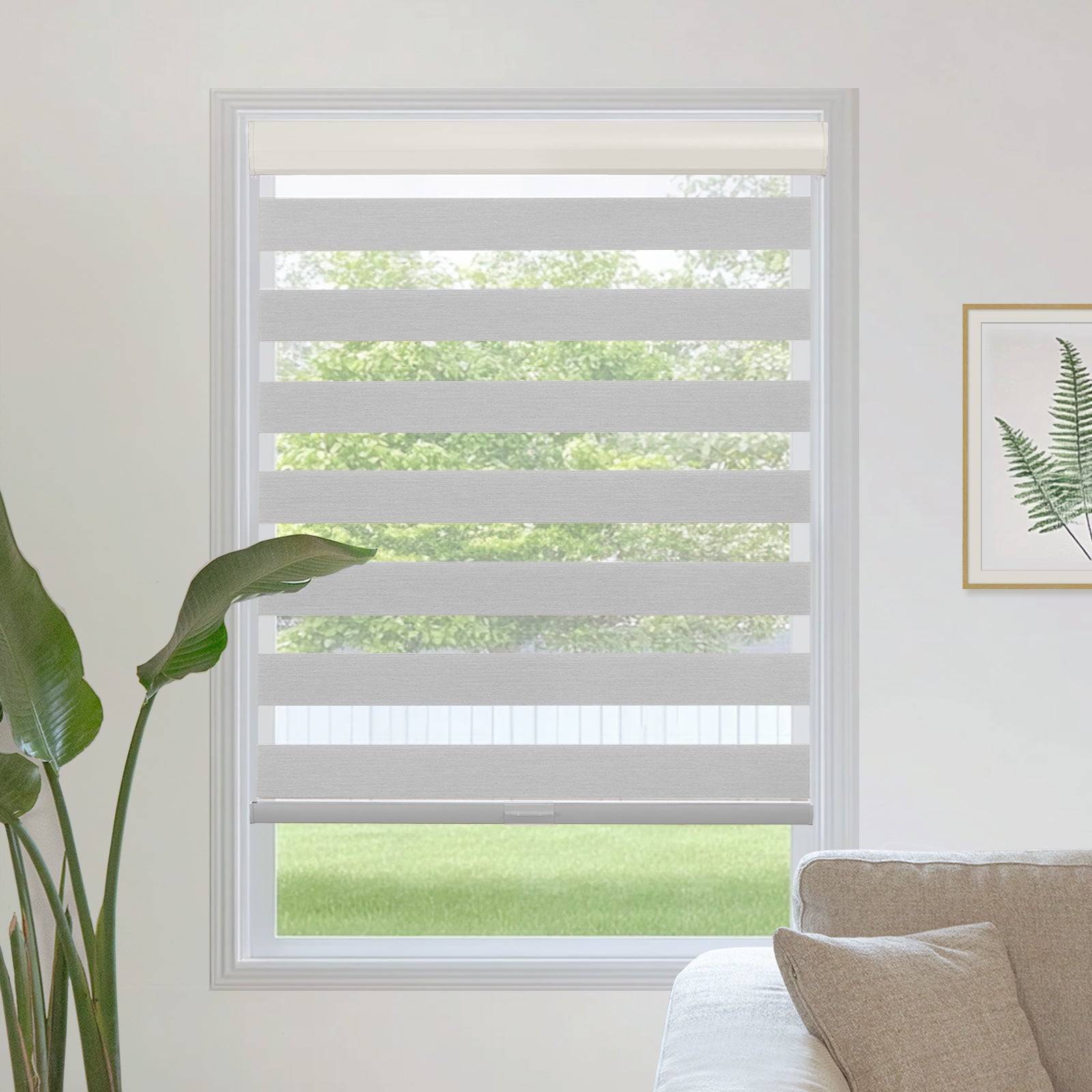 Made to Measure Day Night Zebra Blinds – Light Filtering & Blackout Dual Layer Shades