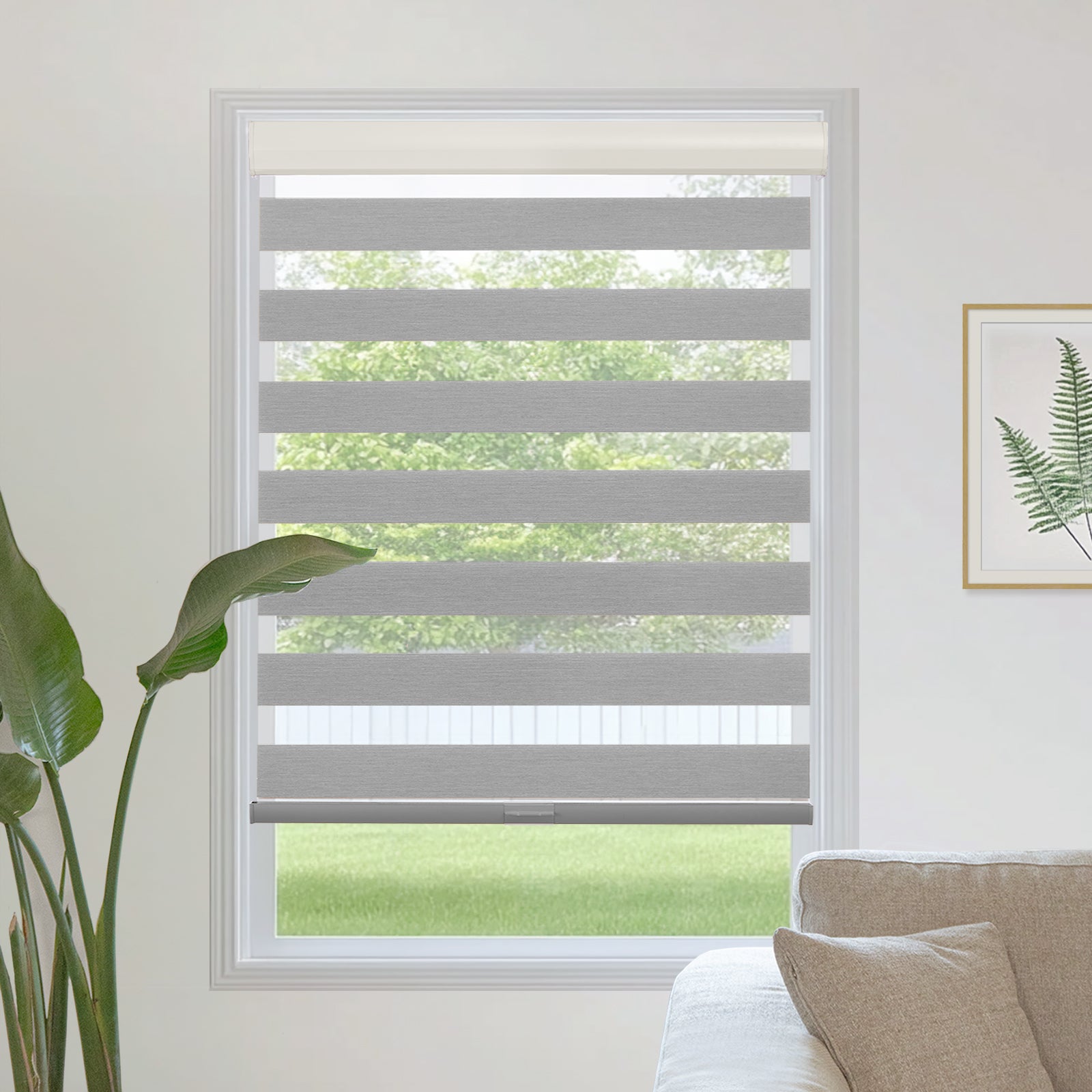 Made to Measure Day Night Zebra Blinds – Light Filtering & Blackout Dual Layer Shades