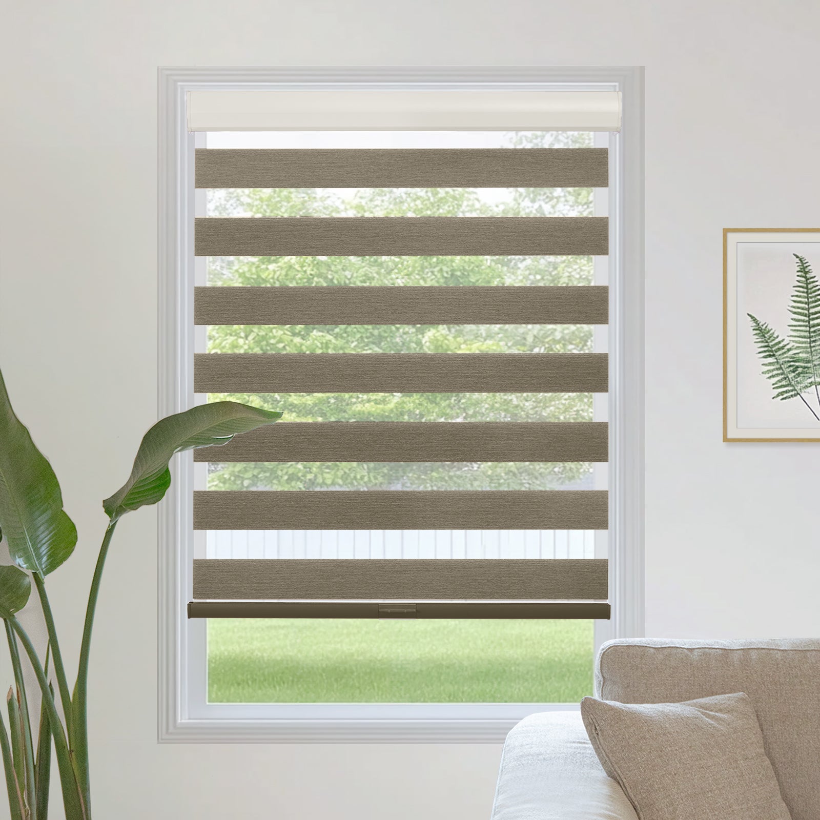 Made to Measure Day Night Zebra Blinds – Light Filtering & Blackout Dual Layer Shades