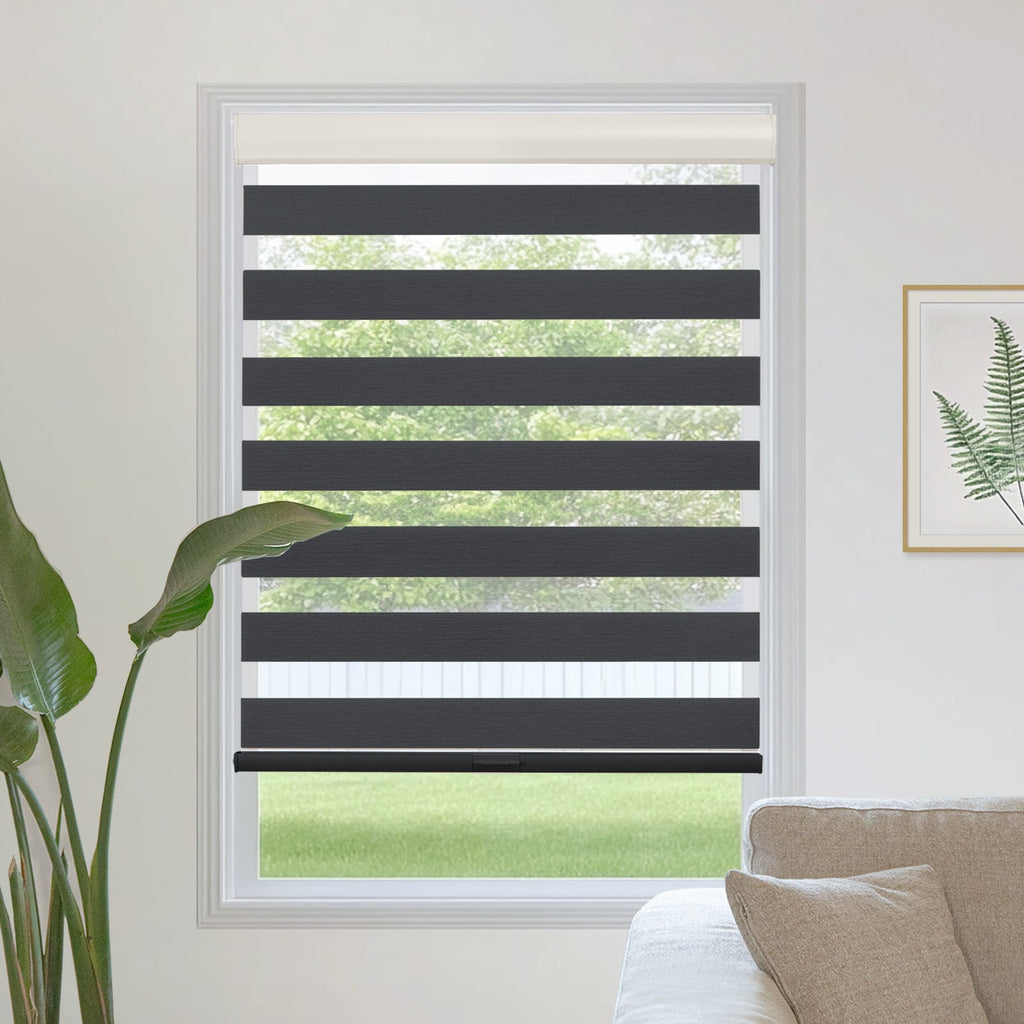 Made to Measure Day Night Zebra Blinds – Light Filtering & Blackout Dual Layer Shades