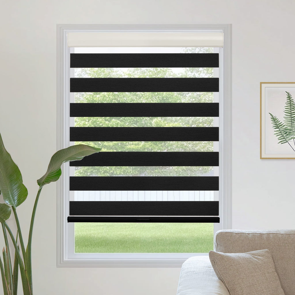 Made to Measure Day Night Zebra Blinds – Light Filtering & Blackout Dual Layer Shades