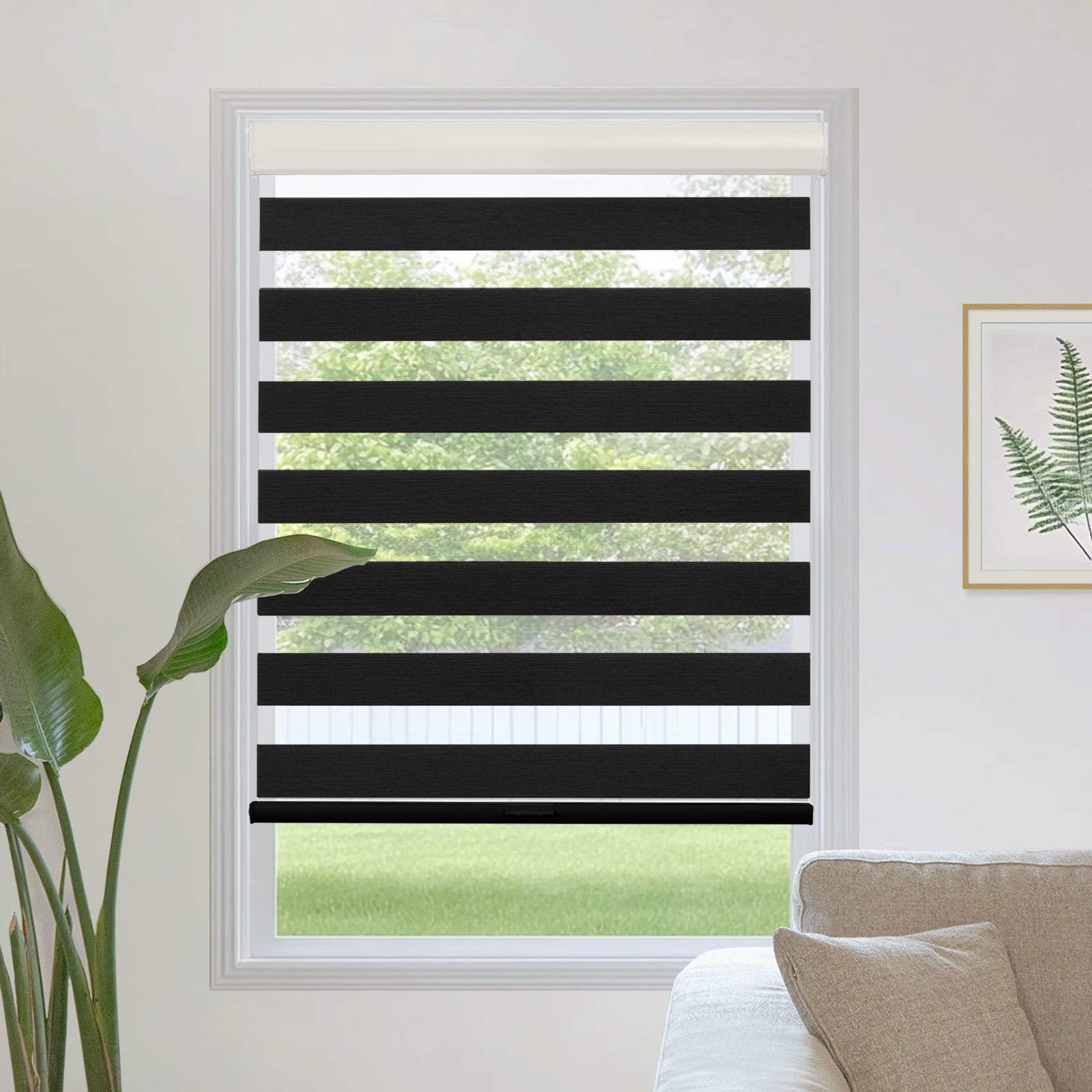 Made to Measure Day Night Zebra Blinds – Light Filtering & Blackout Dual Layer Shades